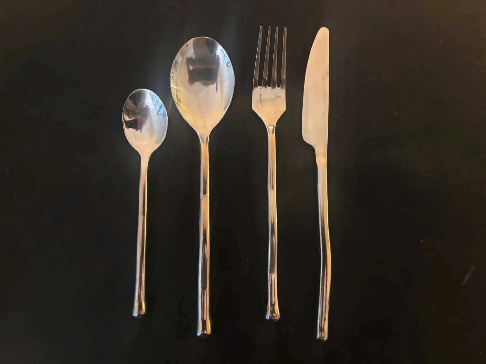 French Twisted Flatware Set For 7, Brutalist Medieval Style photo furniture