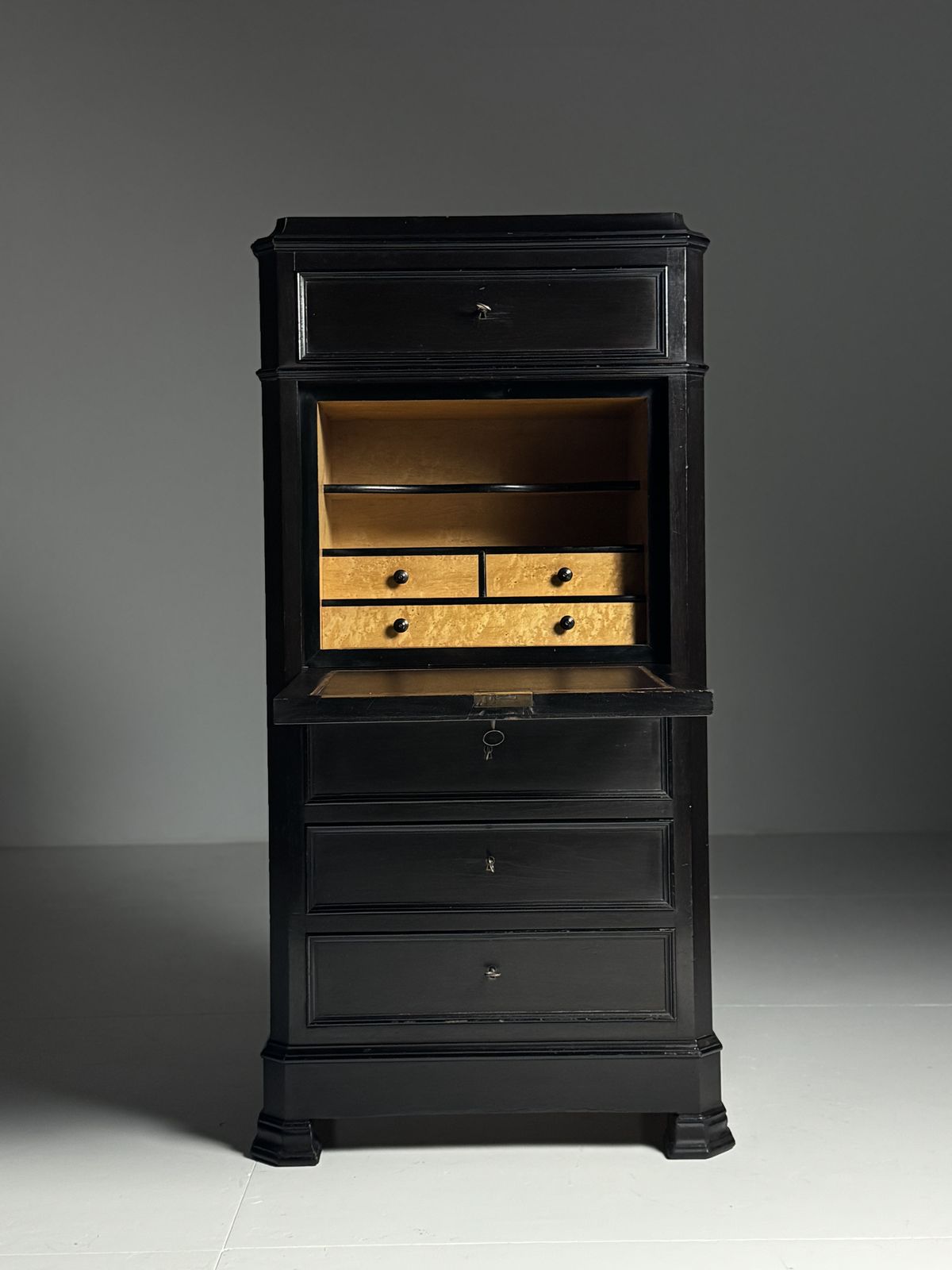 Louis Philippe Secretary Black photo furniture