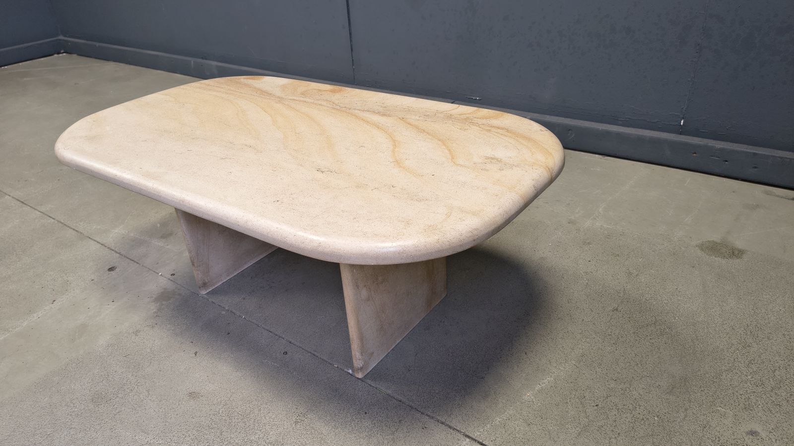 Vintage Italian Travertine Coffee Table, 1970s photo vinterior