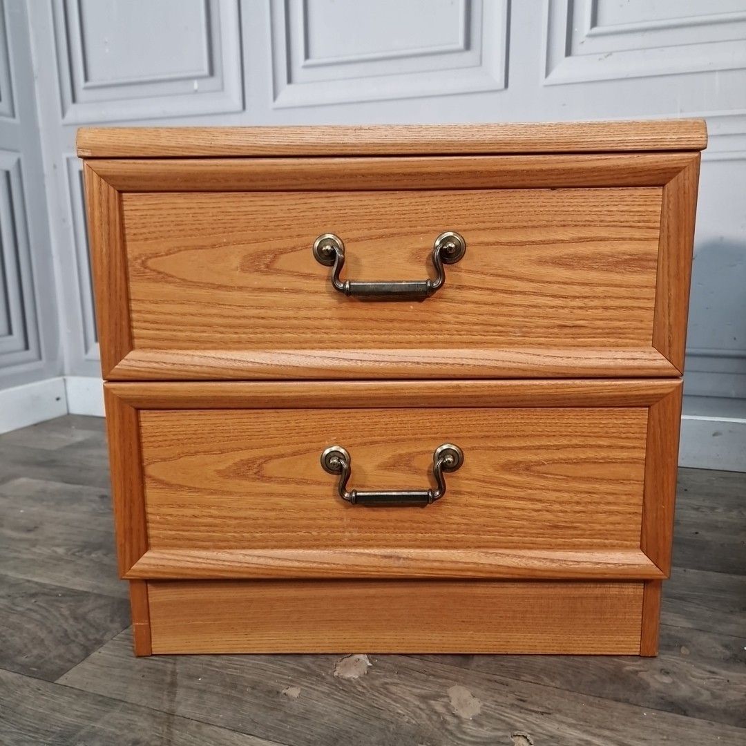 photo furniture G Plan Bedside Tables Pair Albany Teak Two Drawer Cabinets Retro Vintage Mcm