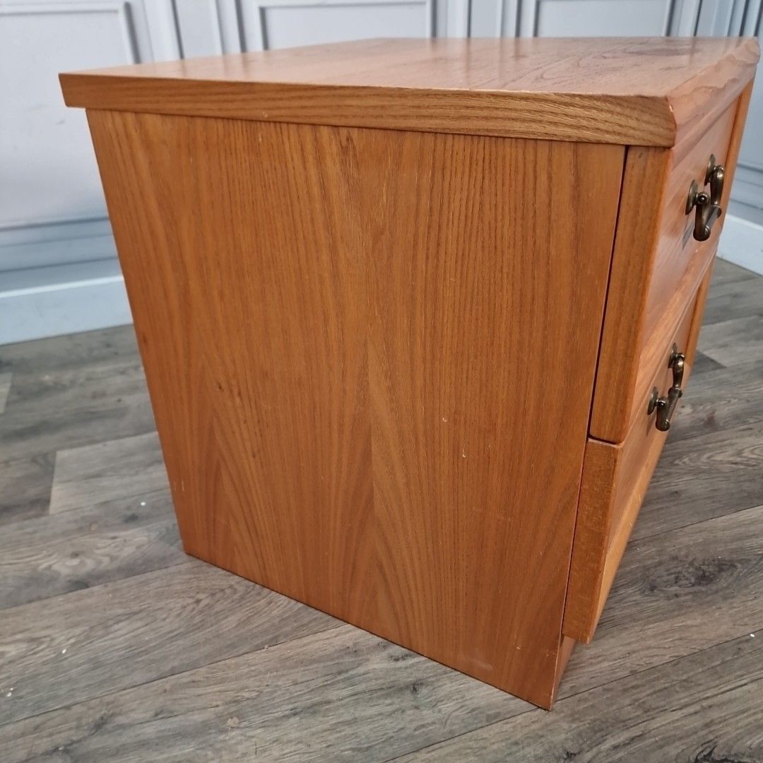 photo vinterior G Plan Bedside Tables Pair Albany Teak Two Drawer Cabinets Retro Vintage Mcm