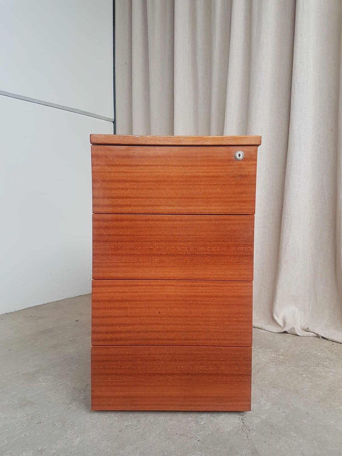 Vtg Late Mid Century Filing Chest Of Drawers Scandi Retro Danish Minimalist R607 photo 125.0