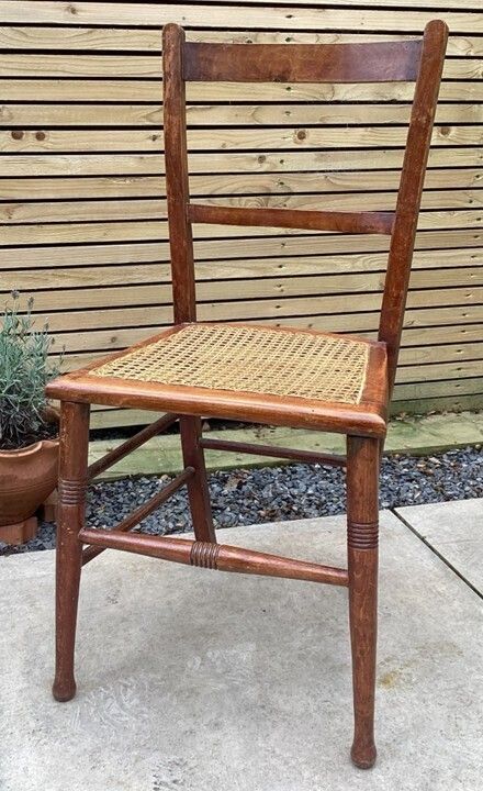 Antique Occasional Chair With Cane Seat