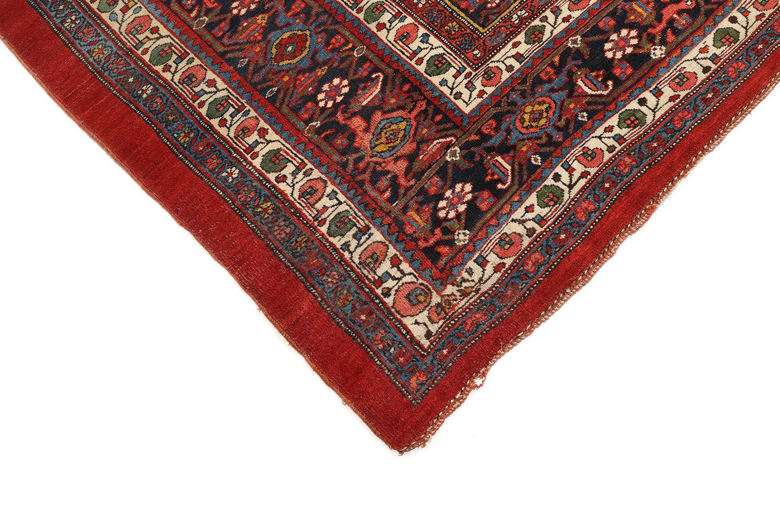 Antique Bijar Rug, 1890, 467 × 335 Cm, Deep Red And Navy photo 6500.0