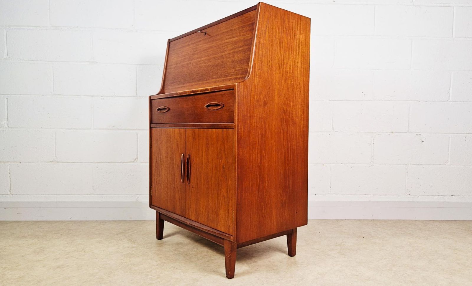 Jentique Vintage Mid Century Medium Teak 1960s Danish Design Writing Bureau Sideboard Pg031 photo Furniture