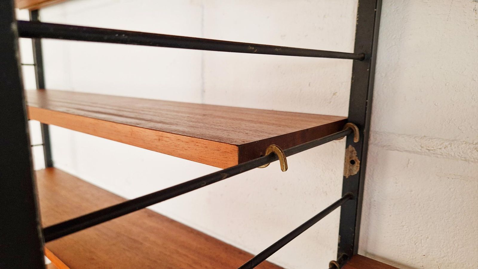 photo vintage Staples Ladderax Vintage 1960s Mid Century 2 Bay Danish Design Cabinet Sideboard Shelf System Pg160