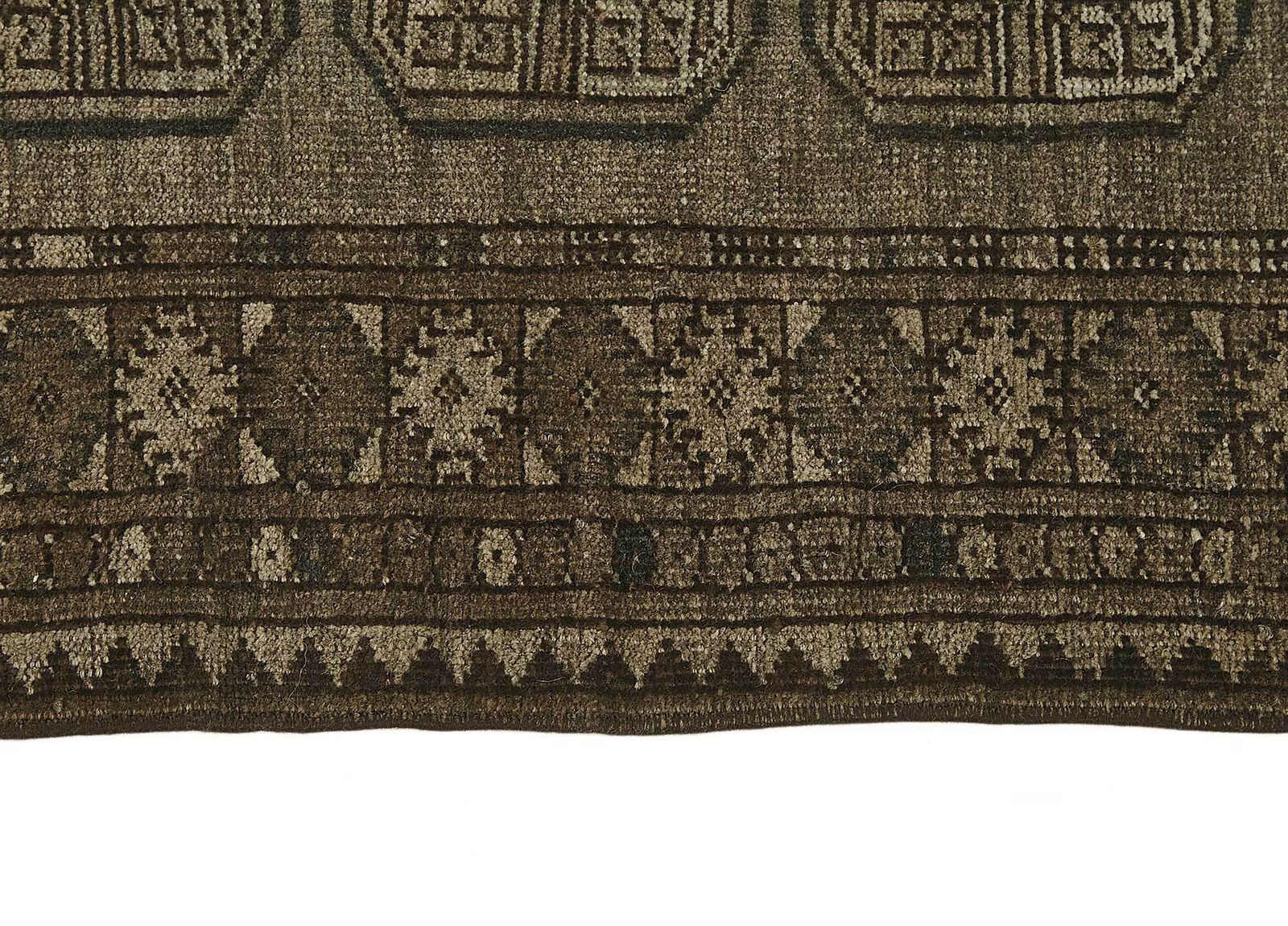 Tapis d'époque afghan Ensari 3x4 beige   50121 photo vintage