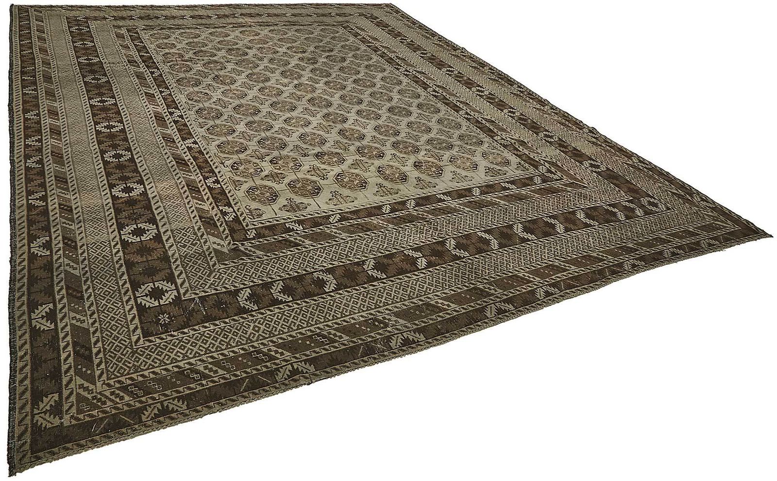 Tapis Ensari Turkmen beige d'époque, 10x13   50132 photo furniture