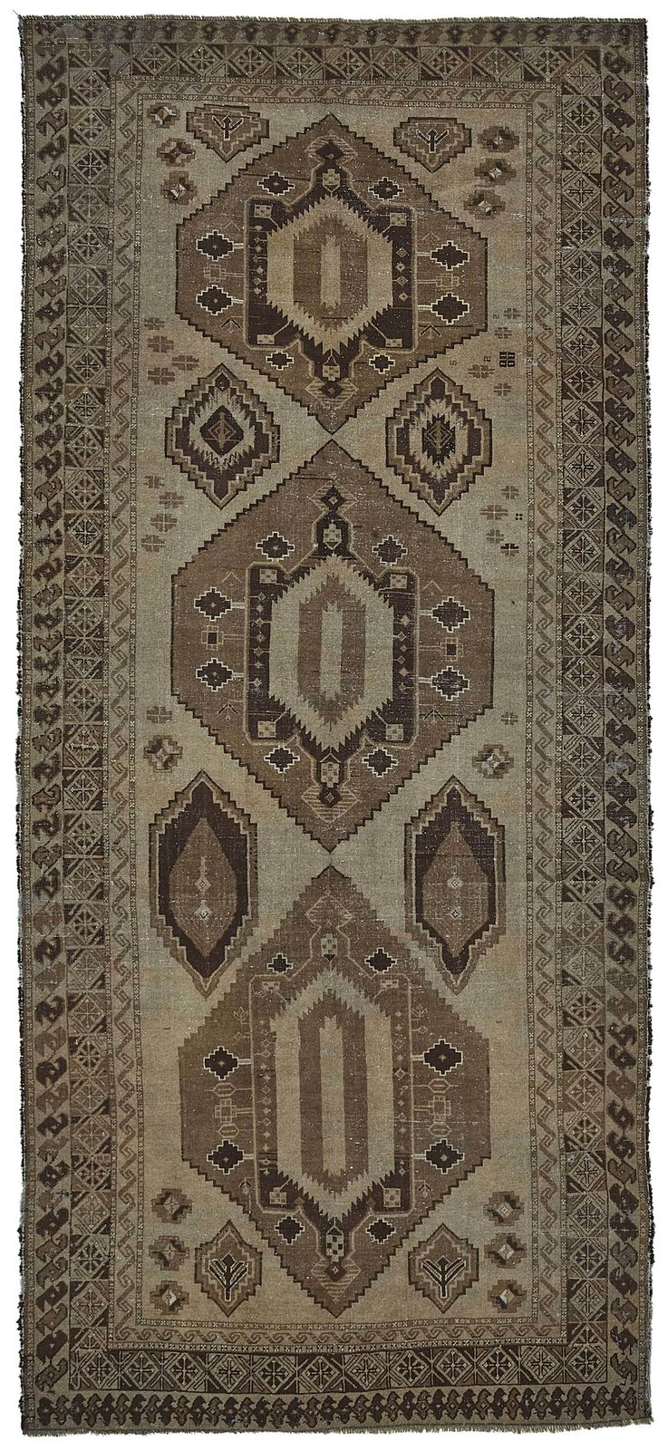 5x13 Beige Antique Ensari Turkmen Rug   50133
