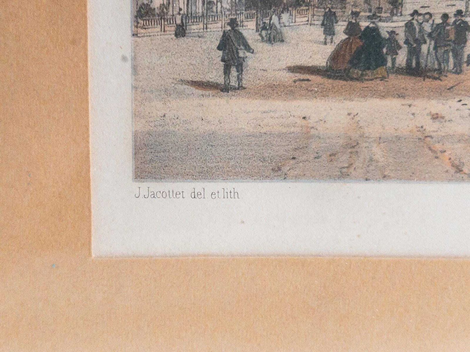 photo vinterior Rare Swiss Lithographs: Lucerne By Jean Jacottet | 1960s Blanchoud Edition | Framed Vintage Art, Pair