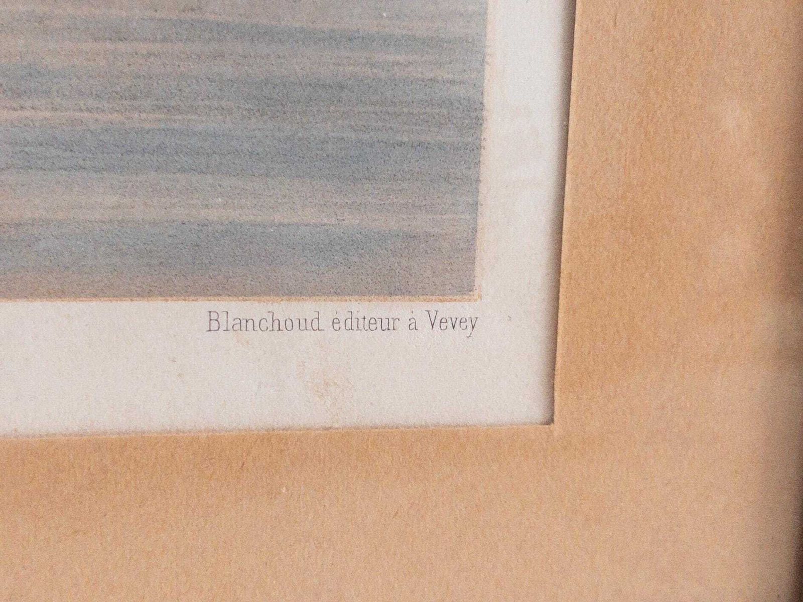 photo buy Lithographies suisses rares de Lucerne par Jean Jacottet, édition Blanchoud, années 1960, art vintage encadré, paire