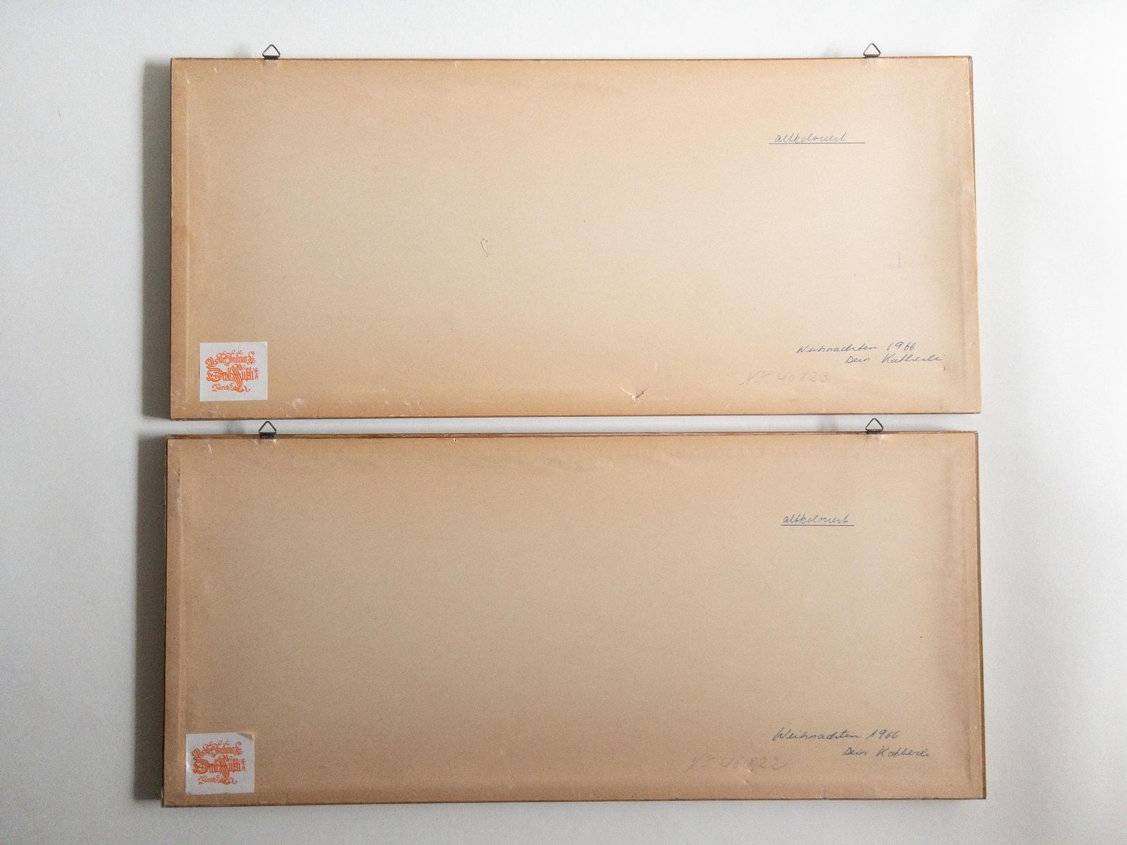 photo vintage Lithographies suisses rares de Lucerne par Jean Jacottet, édition Blanchoud, années 1960, art vintage encadré, paire