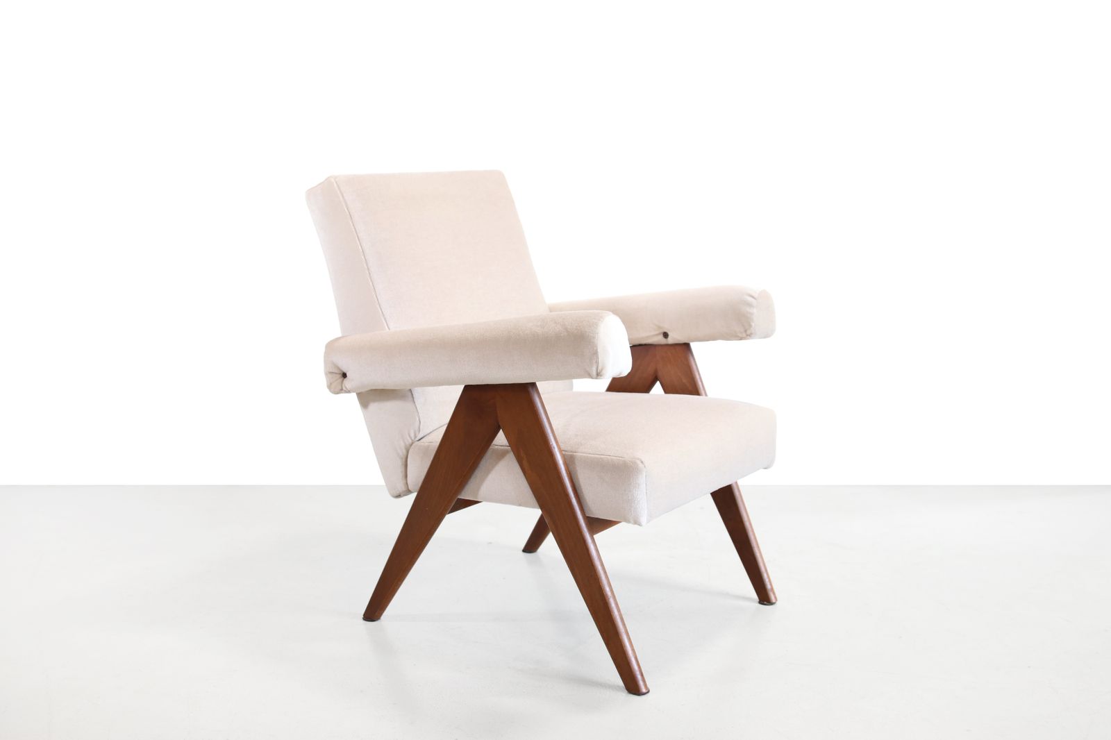Italian Design Armchair In Mohair