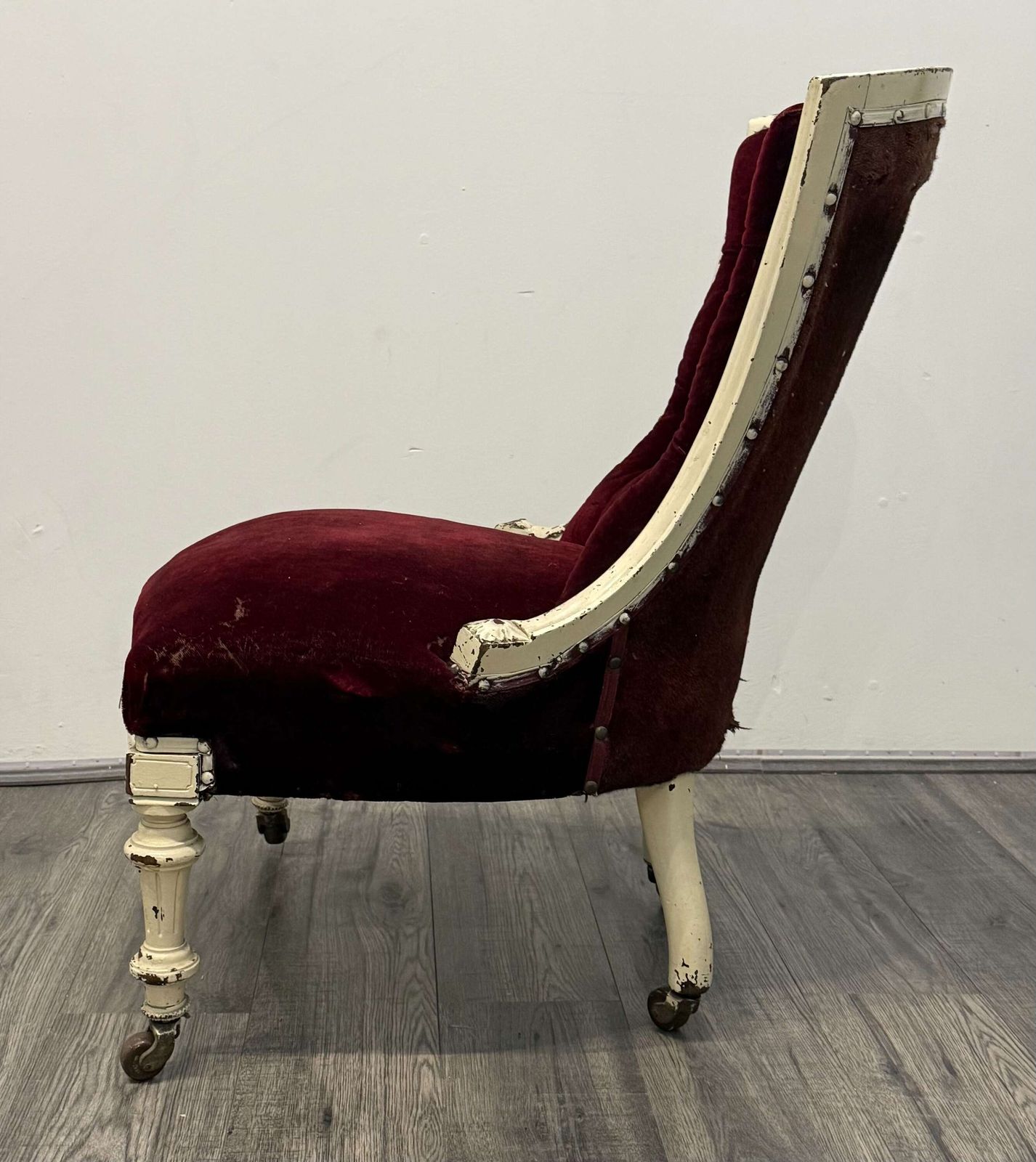 photo for sale Victorian Red Velvet Chair, 1800s