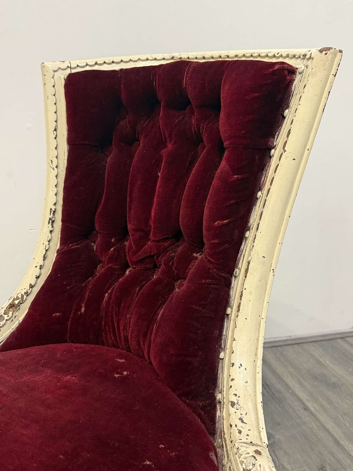 395.0 Victorian Red Velvet Chair, 1800s photo