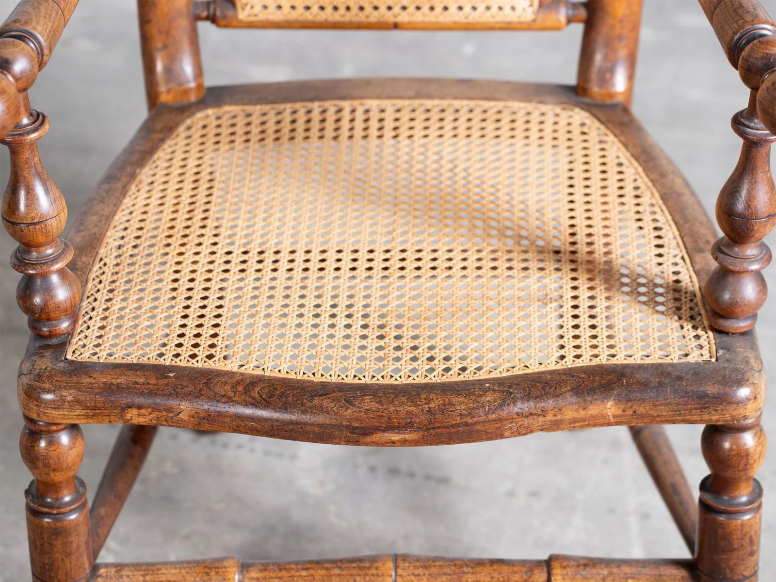 photo furniture Caned Faux Bamboo Armchair, 1800s