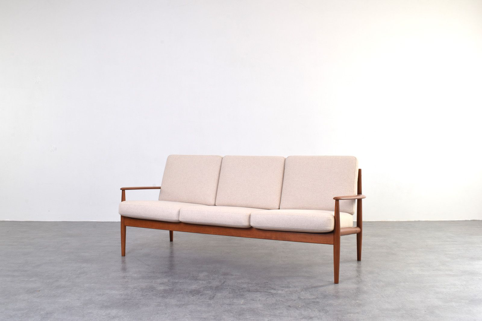 Mid Century Danish Teak & Wool Sofa By Grete Jalk For France & Søn photo furniture