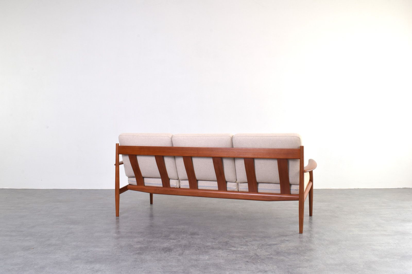 Mid Century Danish Teak & Wool Sofa By Grete Jalk For France & Søn photo vinterior