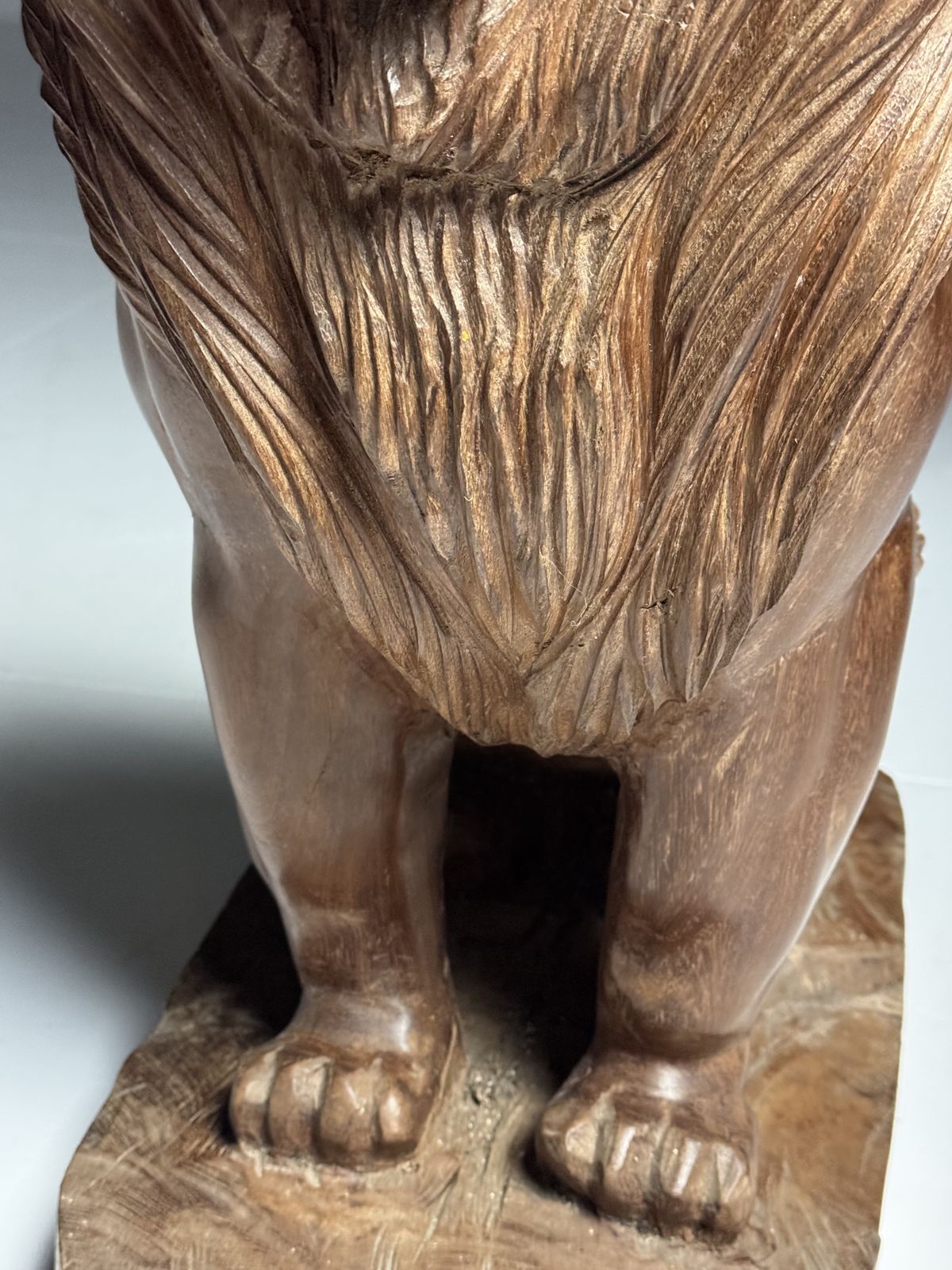 Woodcarving Statue Lion Asian, Late 20th Century photo vinterior