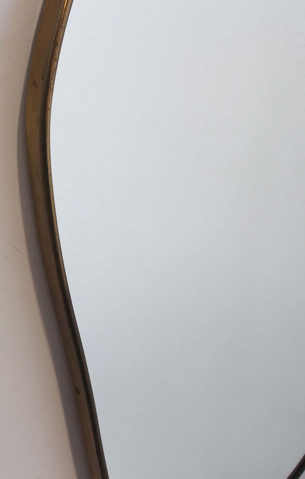 photo buy Vintage Italian Wall Mirror With Brass Frame (Circa 1960s)