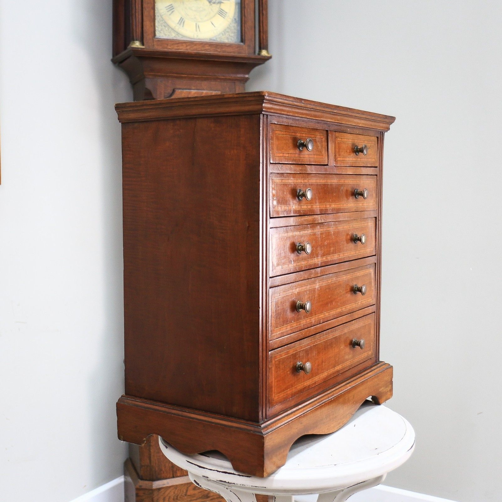 Chest Of Drawers Apprentice Salesman Piece Inlaid Mahogany photo Furniture