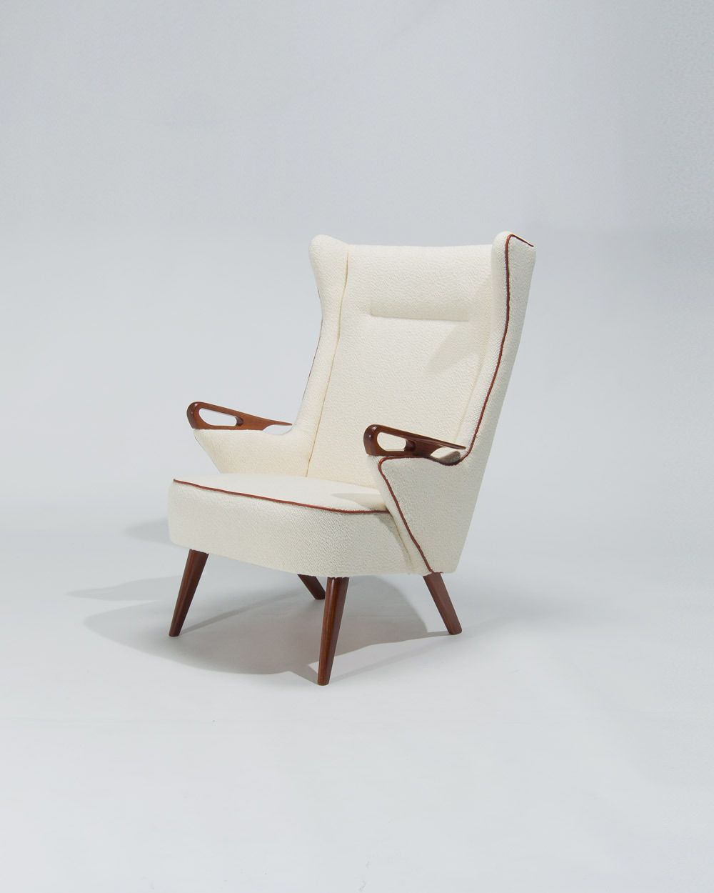 Chresten Findahl Brodersen High Back Lounge Chair Danish Teak 1950s photo Furniture