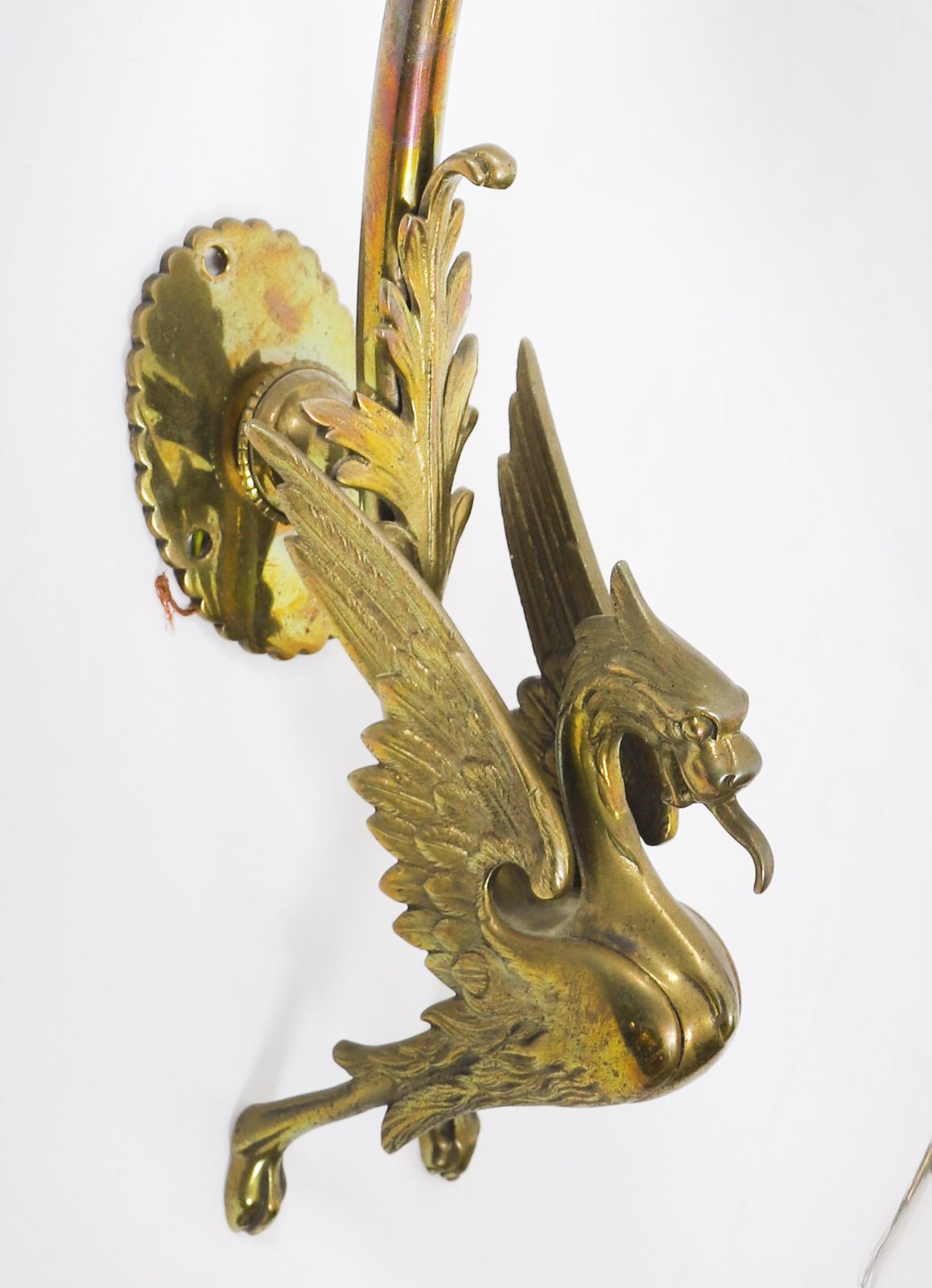 Set Of 6 Neo Classical Ormolu & Glass Griffin Wall Lights Circa 1900 photo buy