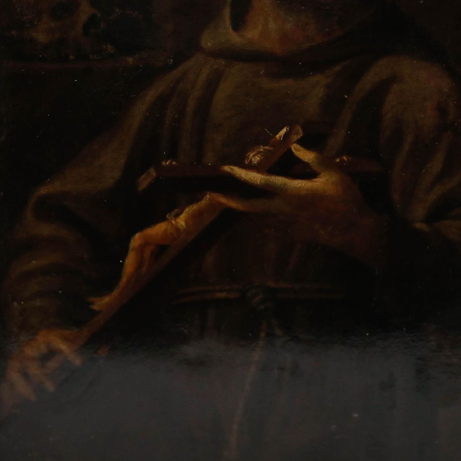 Spanish School 17th Century Oil St. Francis Of Assisi In Ecstasy photo Art