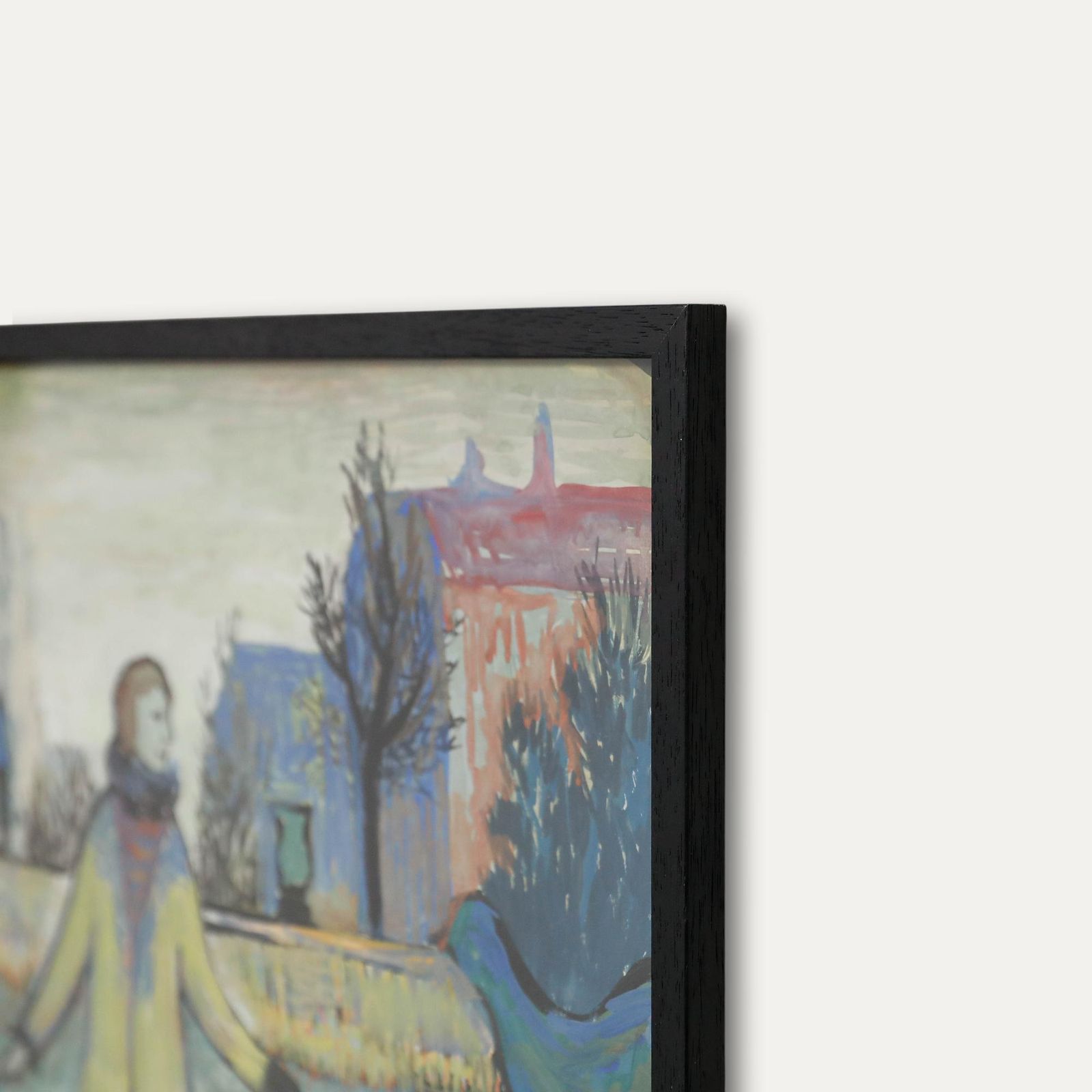 Jan Hofland (B.1937) Framed 20th Century Gouache, Park Games photo 350.0