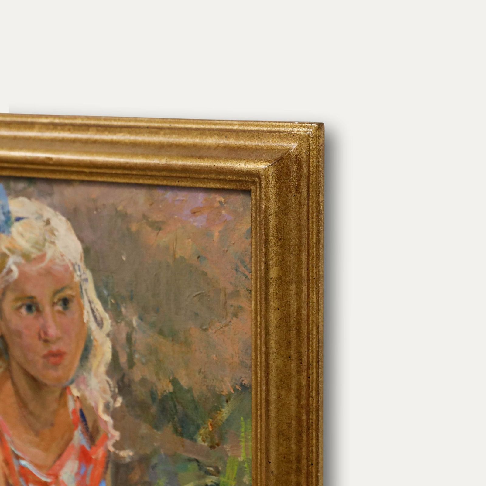 Vera Maksimoushkina (1923 1997) Framed Oil, Girl In The Floral Dress photo 650.0