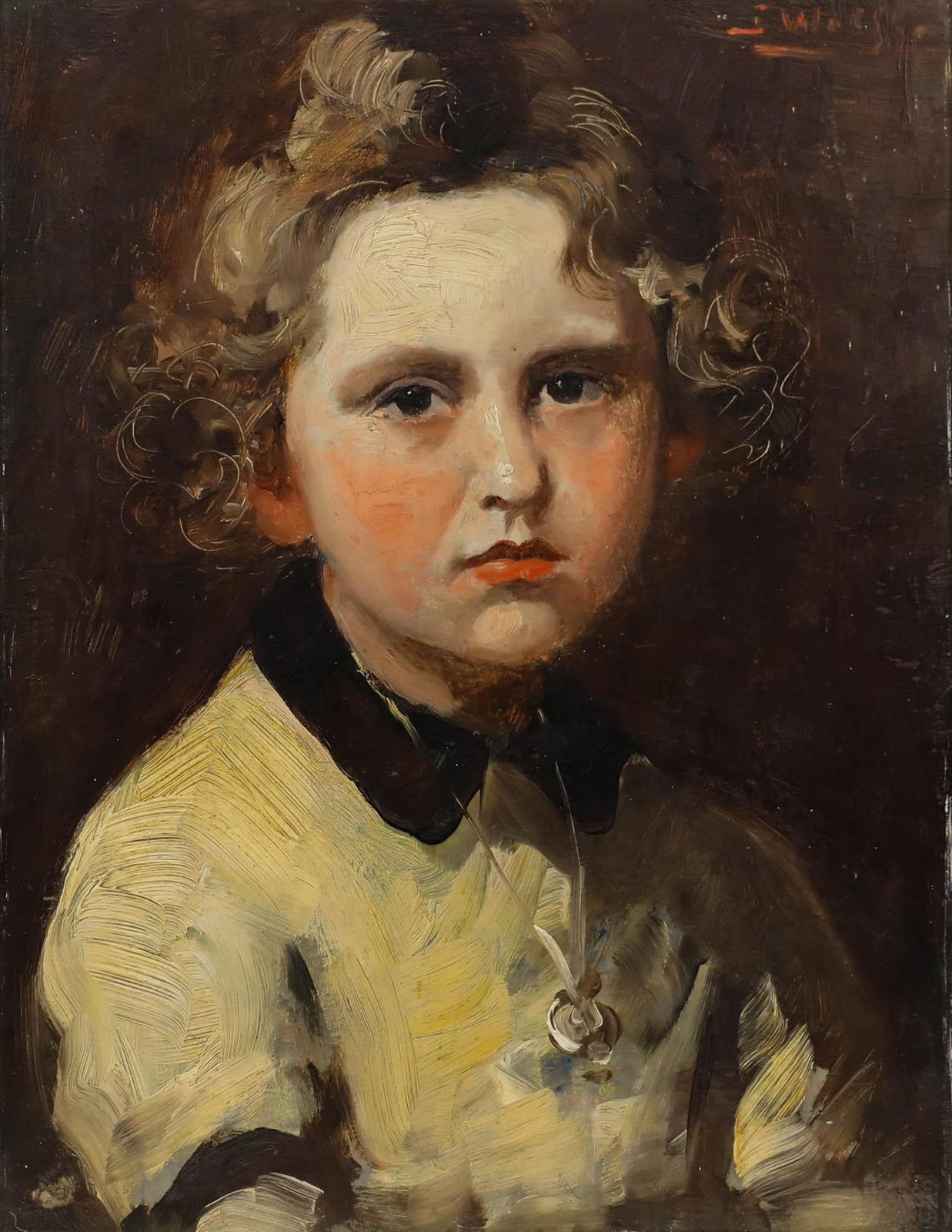 José Wolff (1885 1964) Mid 20th Century Oil, Girl In Yellow photo furniture