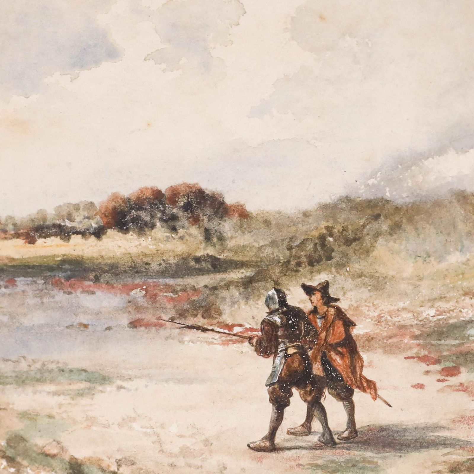 Frederick Weekes (Fl.1854 1893) Framed Watercolour, Informing The Army photo Art