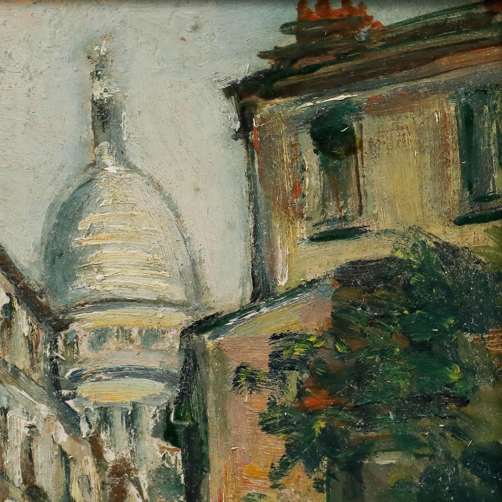 Pierre Antoine Cluzeau (1884 1963) Early 20th Century Oil, View Of Montmartre photo 325.0