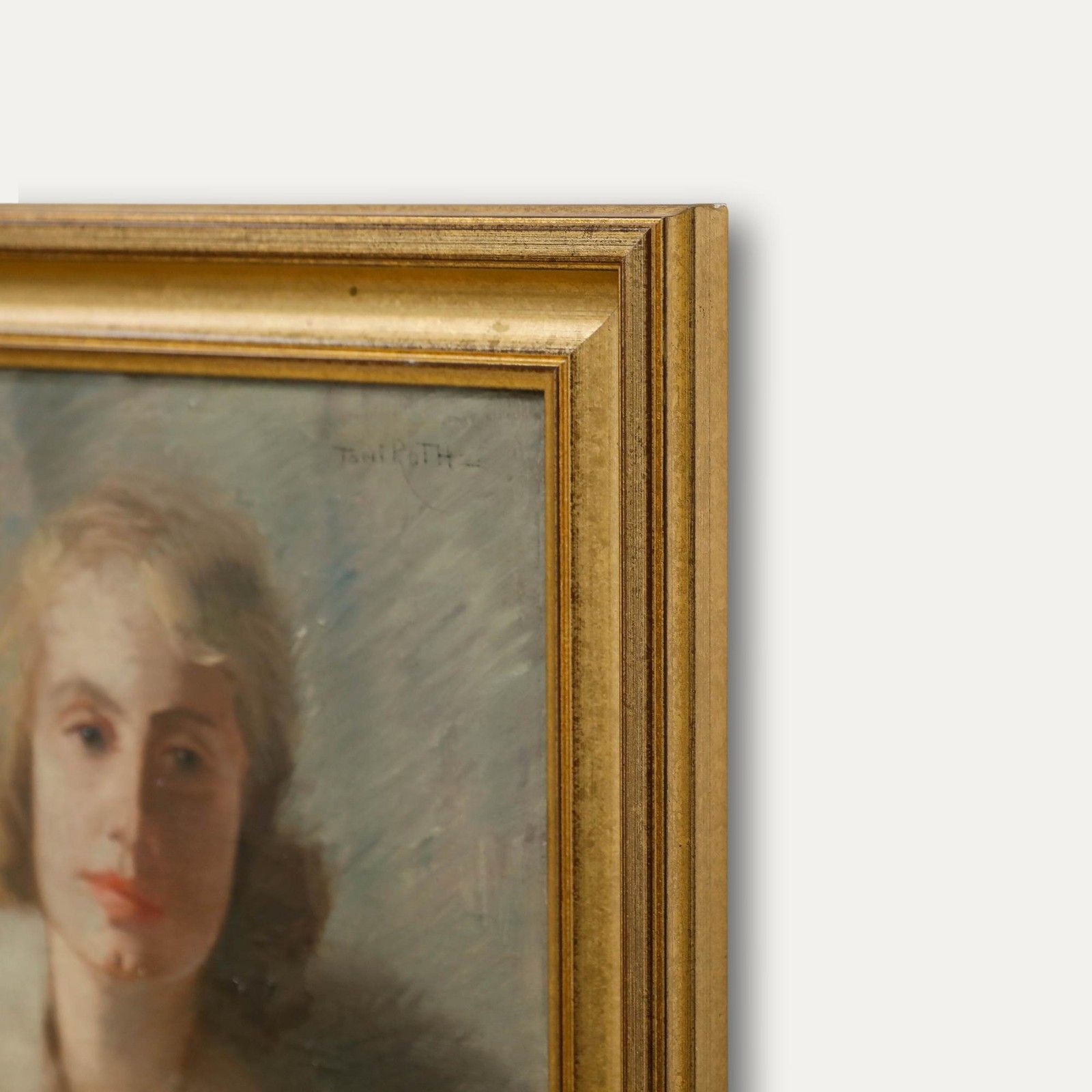 Toni Roth (1899 1971) Framed Mid 20th Century Oil, Portrait Of Maria Grimm photo 650.0