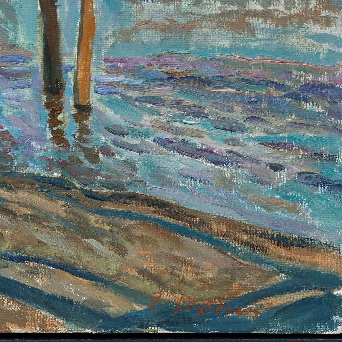 Stefan Losifovich Repin (B.1921) Framed 20th Century Oil, Big Water photo for sale