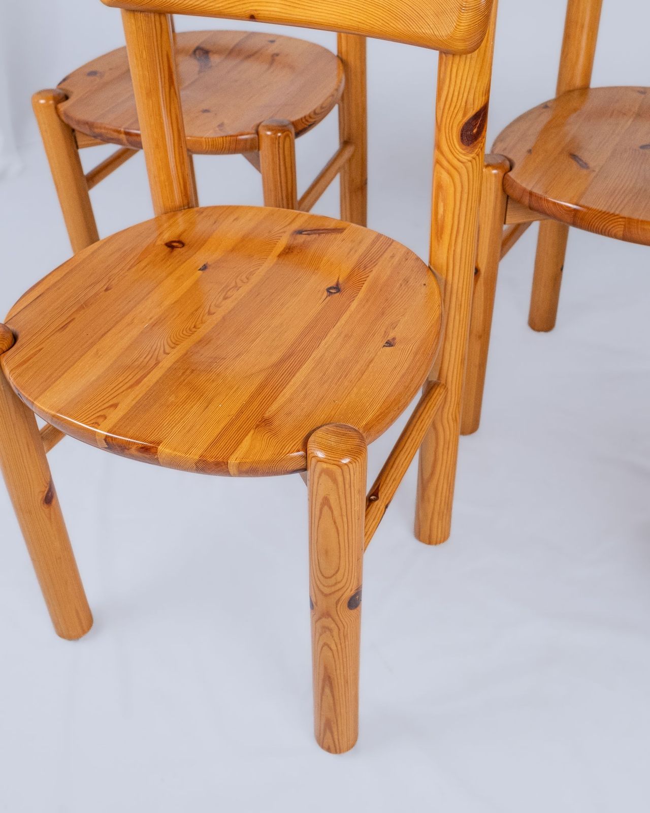 Set Of 4 Pine Chairs By Rainer Daumiller, Denmark, 1970s photo for sale