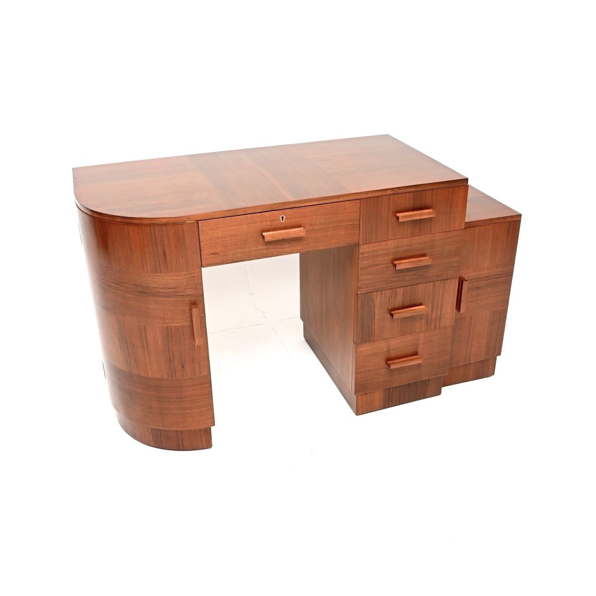Art Deco Figured Walnut Desk, 1930s