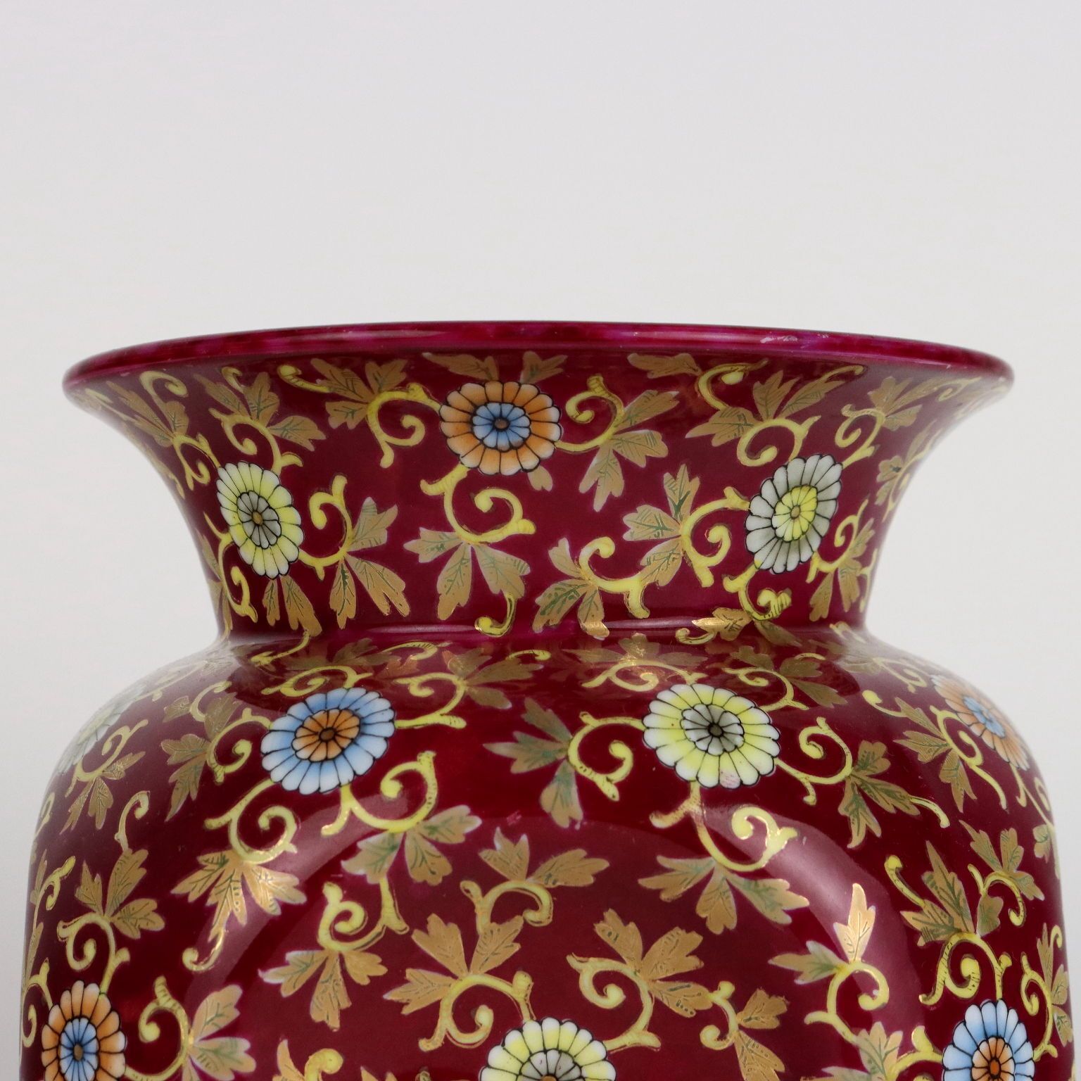 Antique Vase Porcelain Vienna Decorations Austria XX Century photo for sale