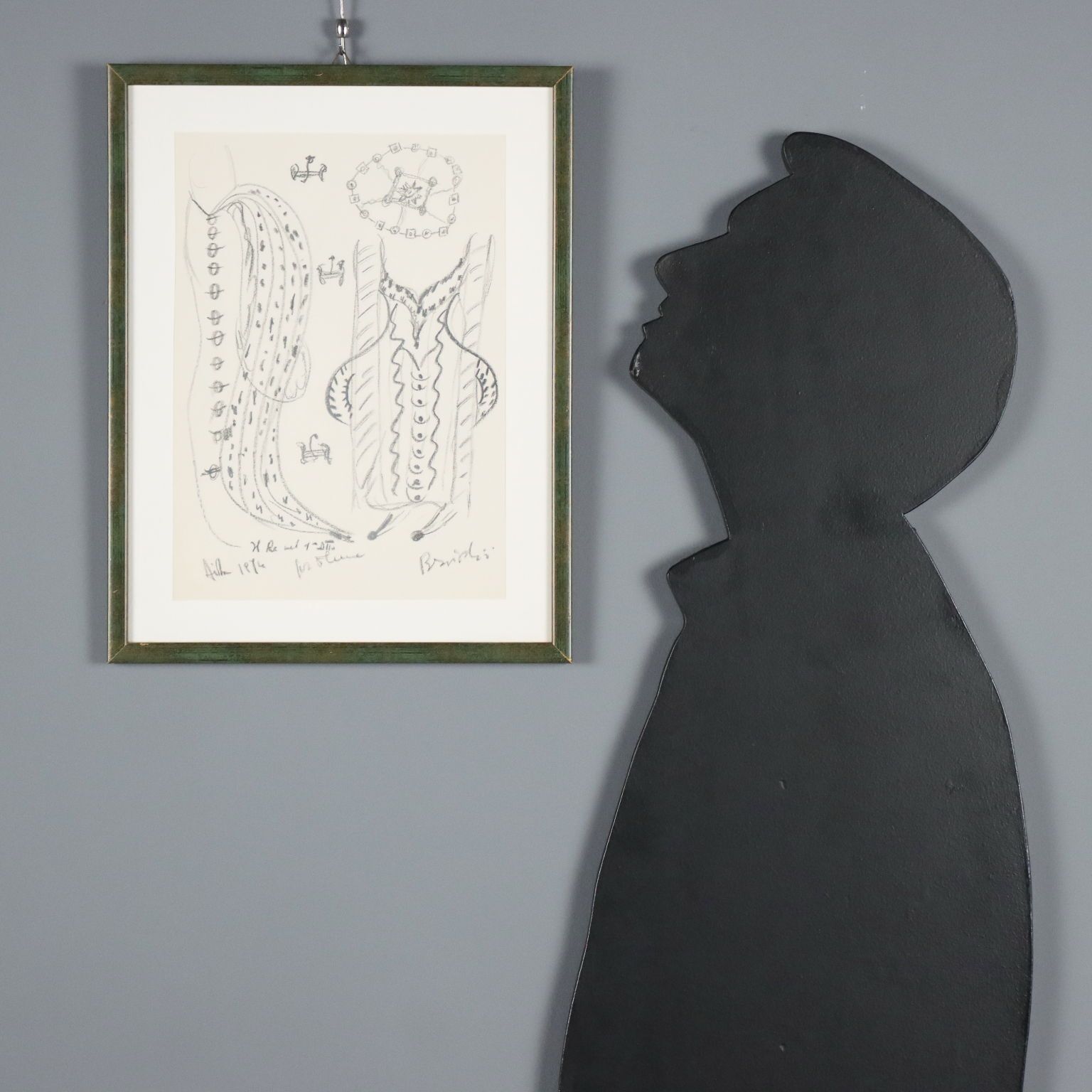 Dessin contemporain par Remo Brindisi, esquisse pour l'Aida 1974 photo for sale