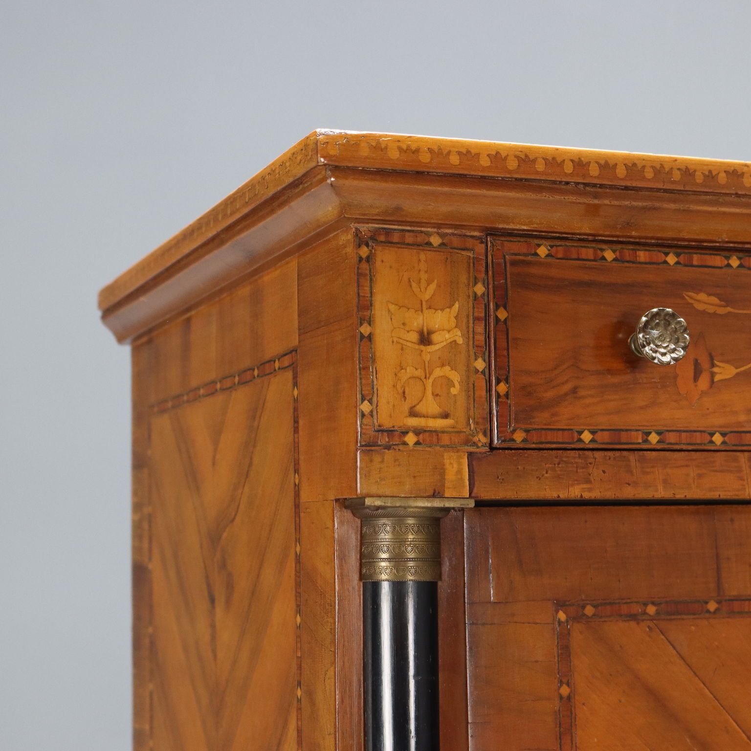 Antique Empire Style Walnut Veneer Secretary – Italy, 20th Century photo Furniture