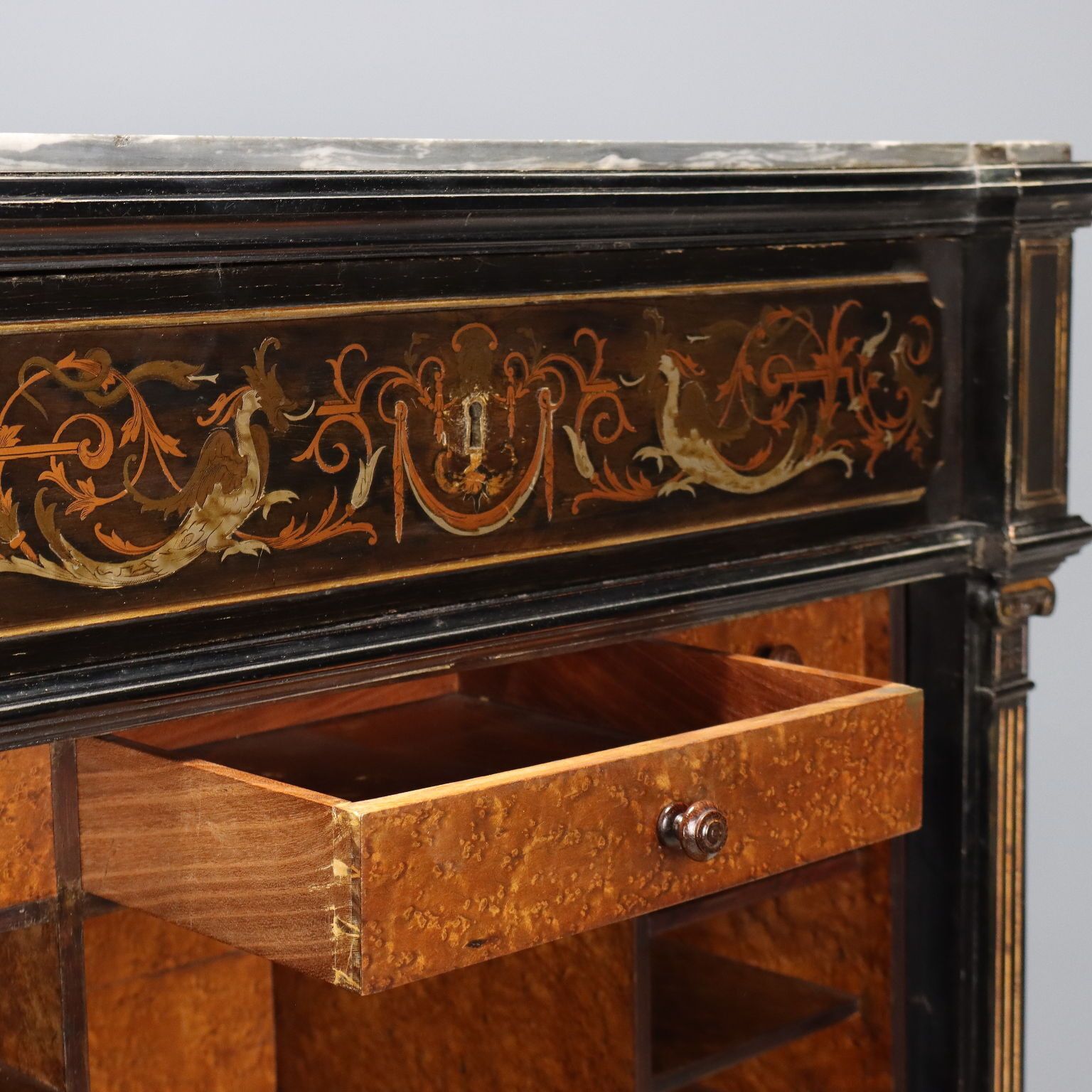 Antique Secretraire Mahogany Drawers Italy XIX Century photo buy