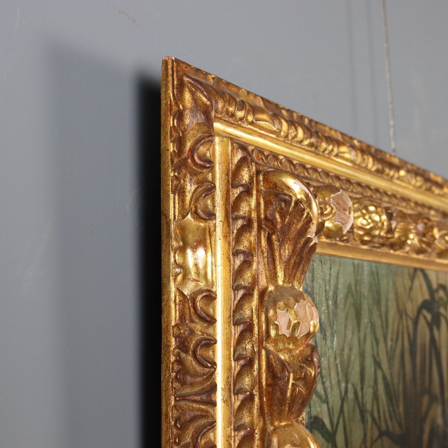 photo furniture Antique Painting Moses Entrusted To The Waters Of The Nile XX Century