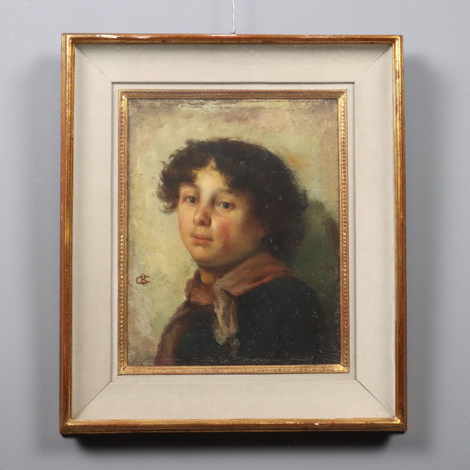 Modern Painting Signed Casimiro Ottone Female Portrait XX Century