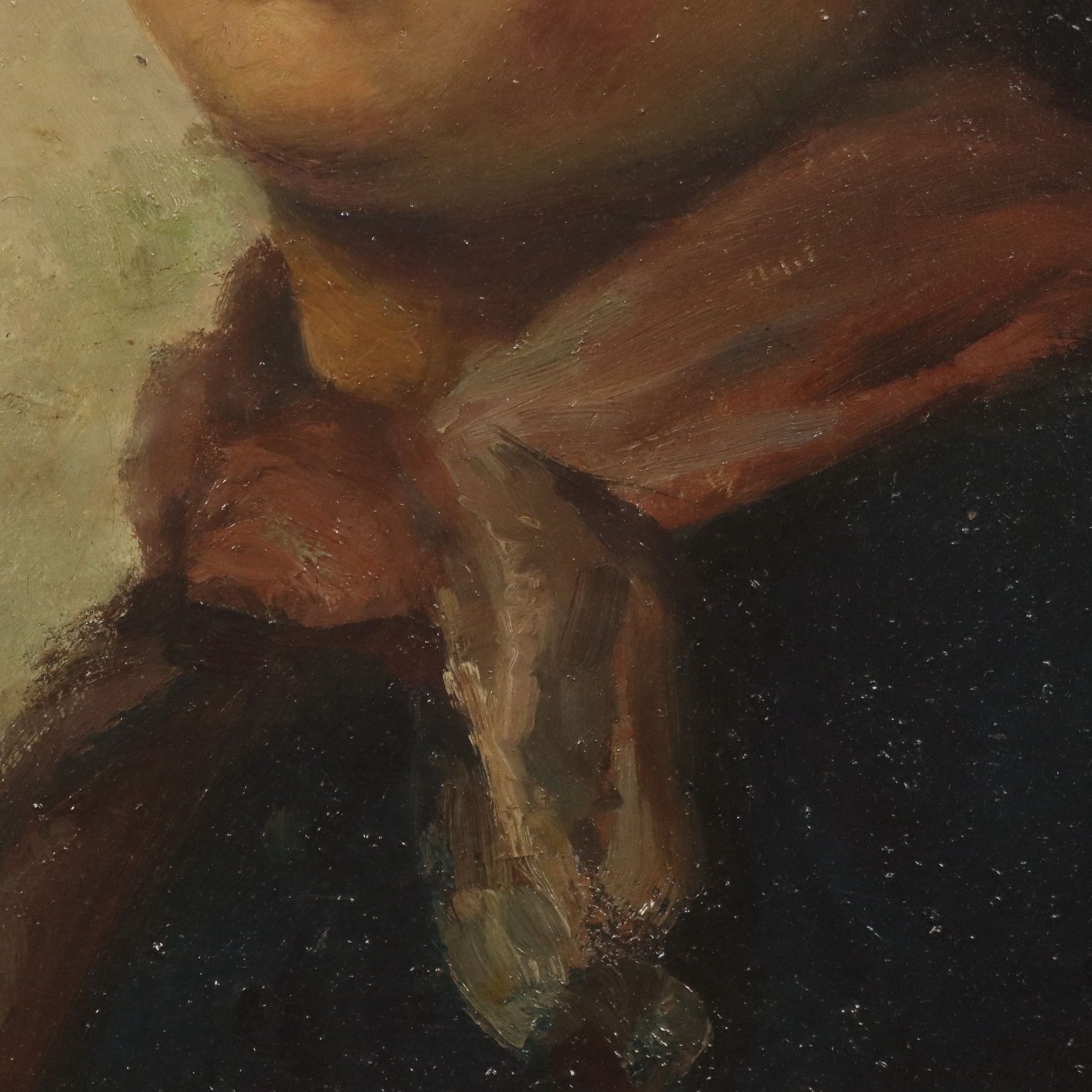 Peinture moderne signée Casimiro Ottone, portrait féminin, XXe siècle photo 750.0