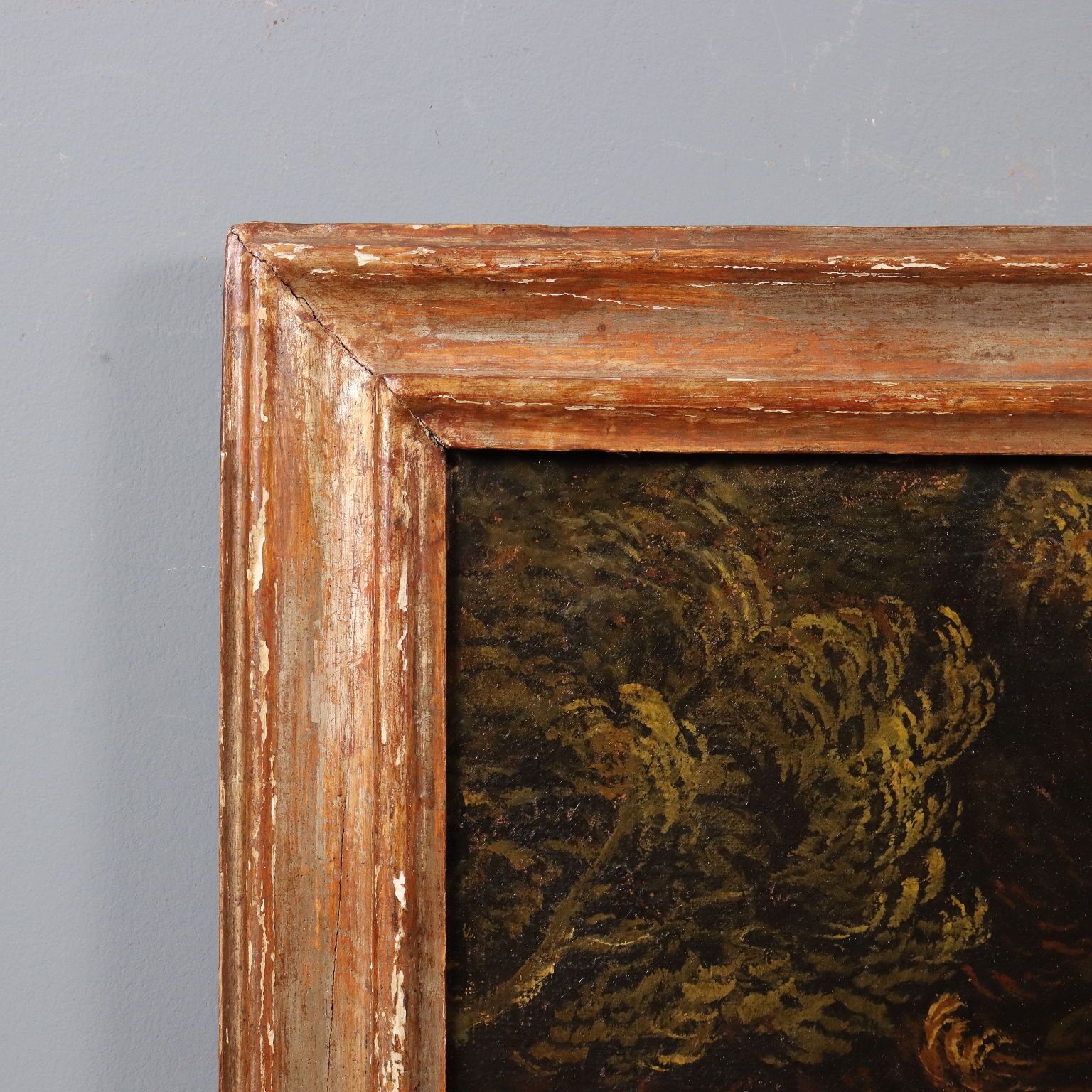 Art Antique Painting Cupids Feast Oil On Canvas XVII XVIII Century photo