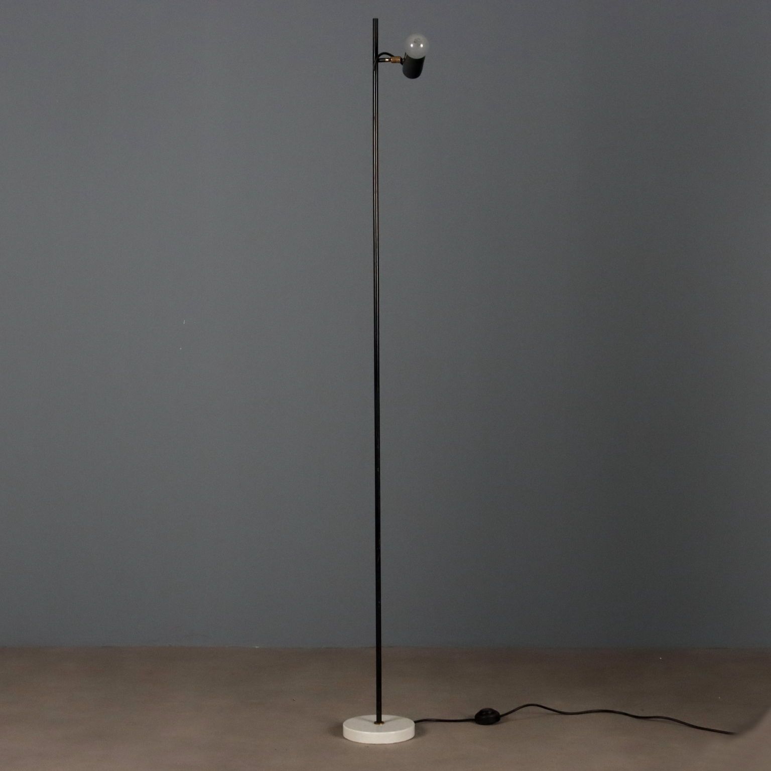 Lampadaire vintage en métal aluminium, design italien, années 1960 photo Luminaires