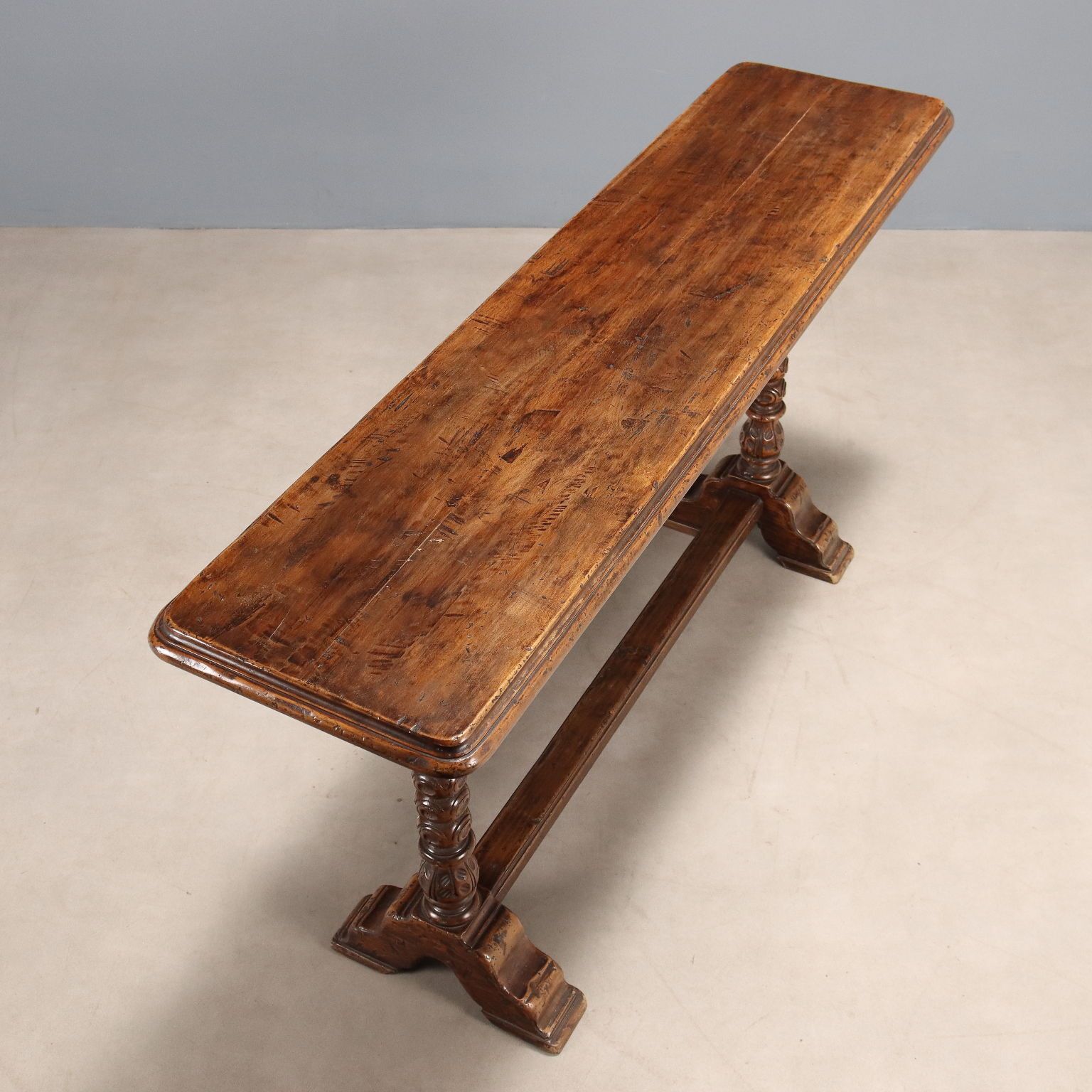 Antique Console Walnut Painted Poplar Italy XX Century photo vintage