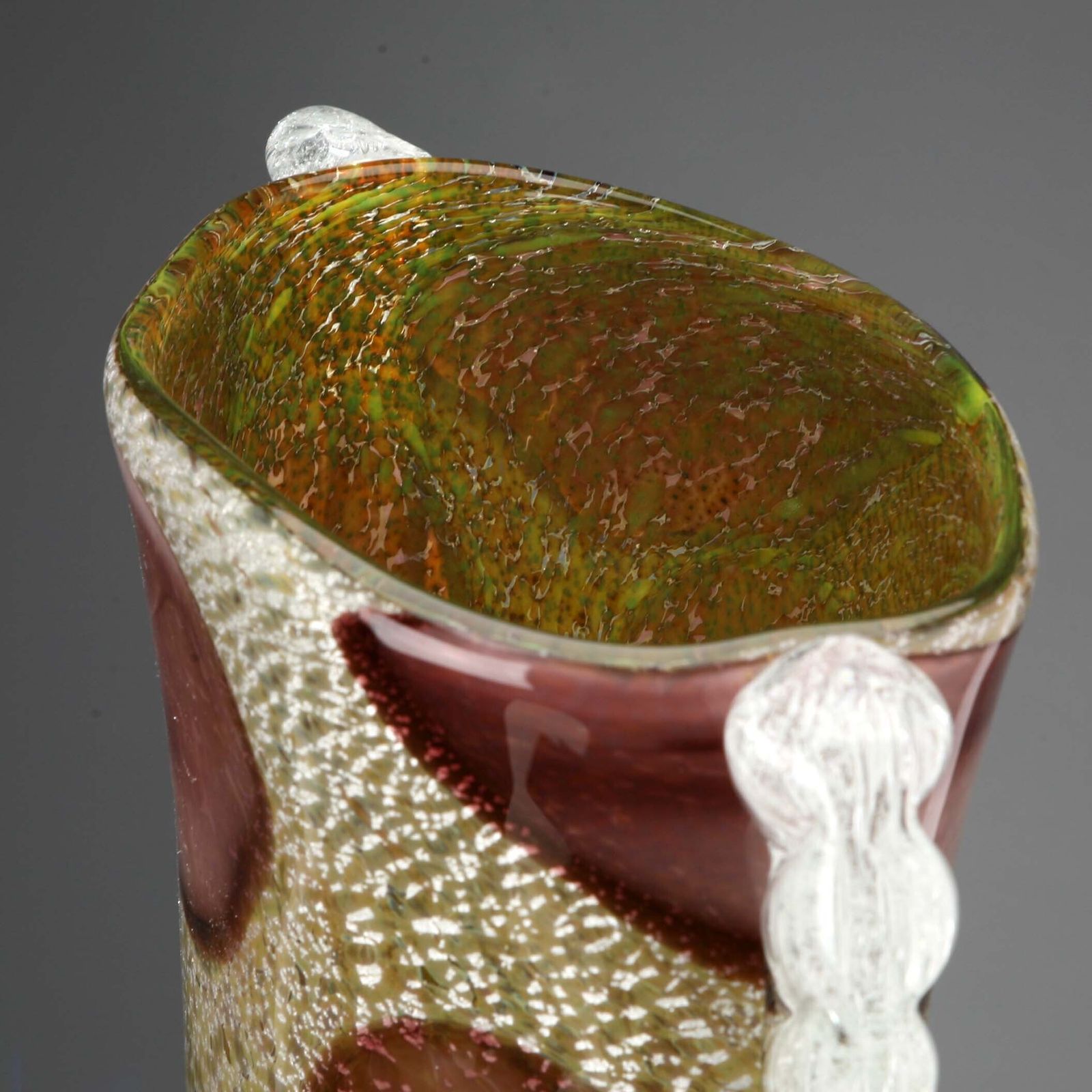 Vintage Vase Murano Glass  E. Barovier Style Italy XX Century photo buy
