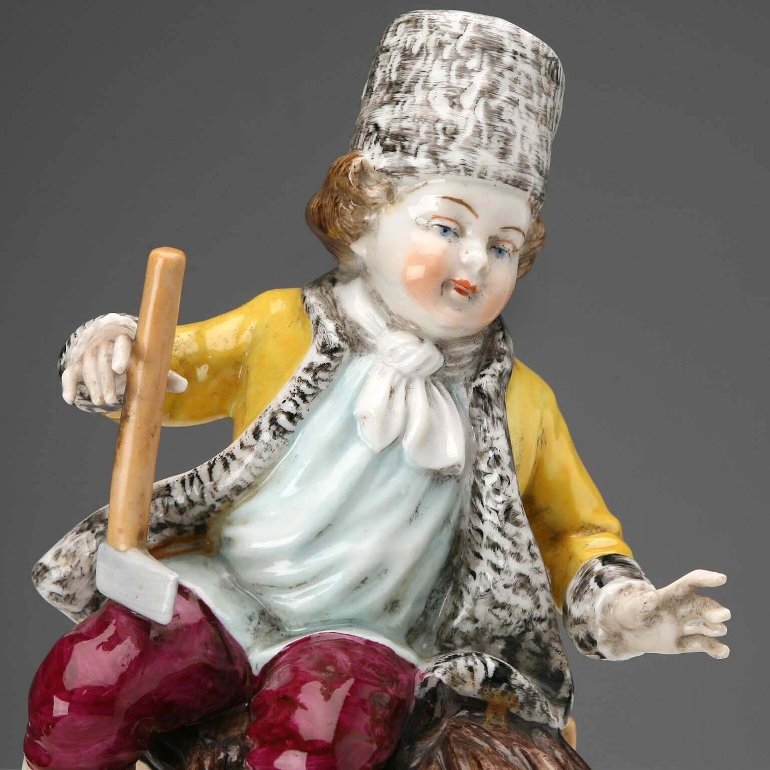 Antique Figurine Rudolstadt Porcelain Germany Late XIX Century photo vinterior