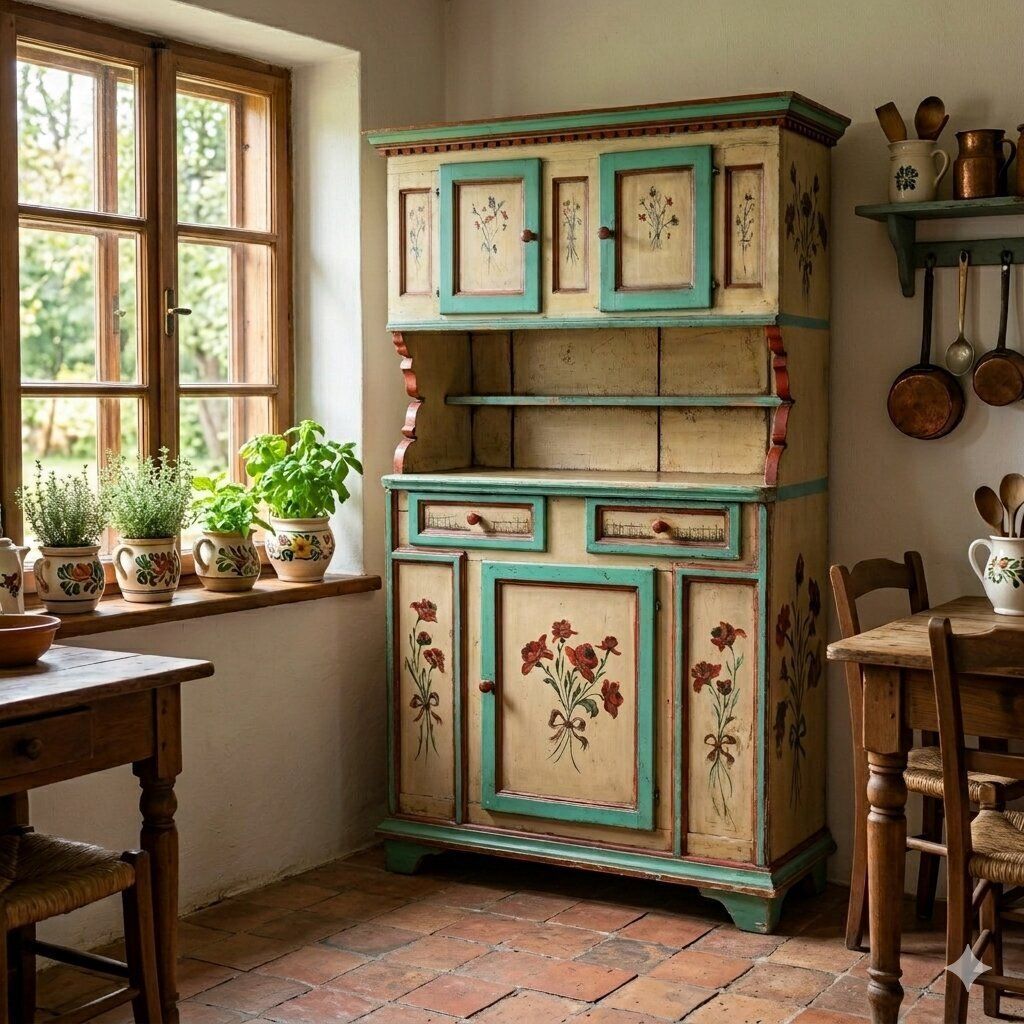 Armoire d'époque en bois laqué, Roumanie, XIXe siècle photo furniture
